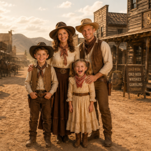 Vintage Western Frontier Family