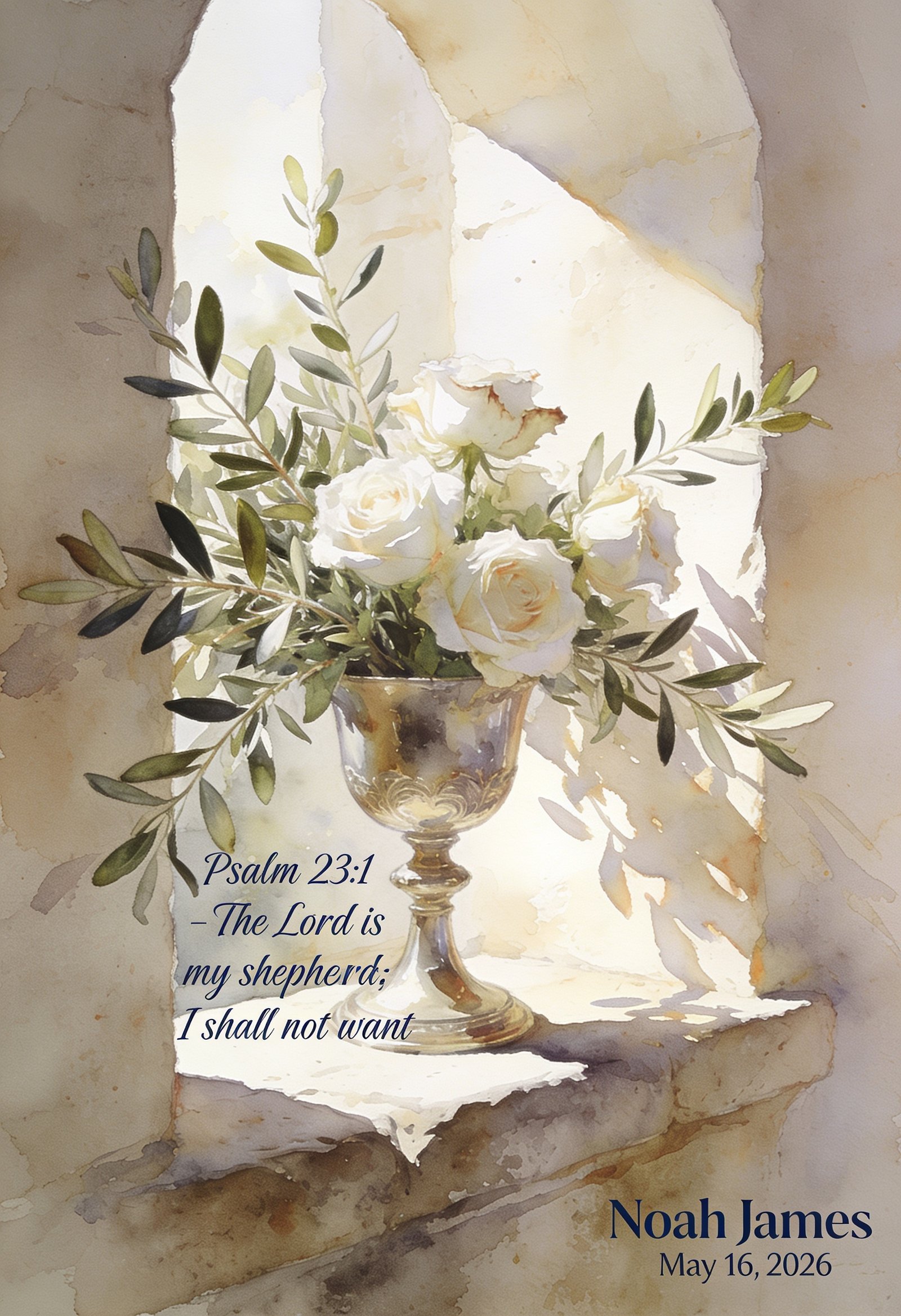 The Lord Is My Shepherd – Personalized Baptism Voice Keepsake - Image 2