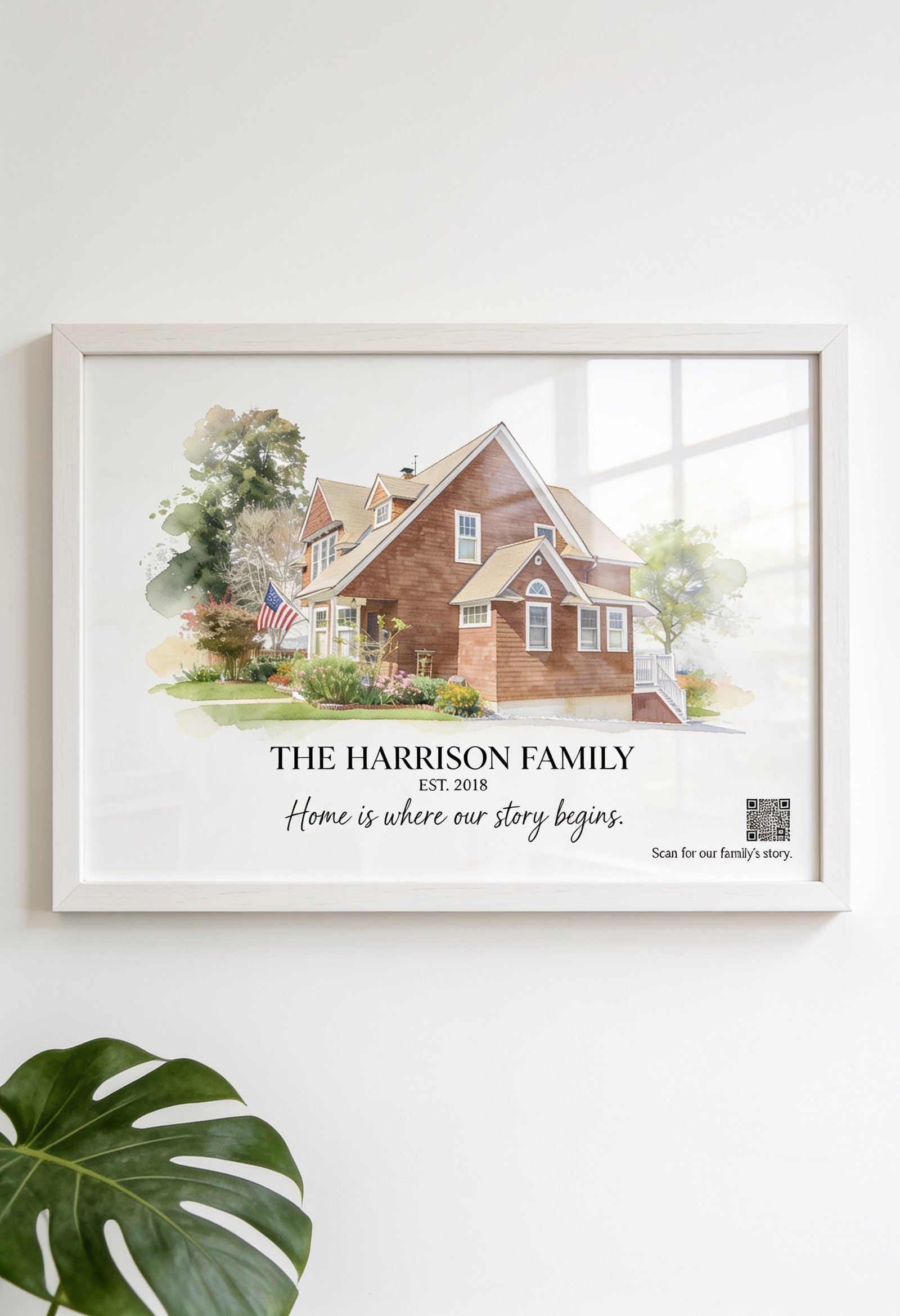 Our Family Story – Personalized Home Watercolor Voice Keepsake - Image 2